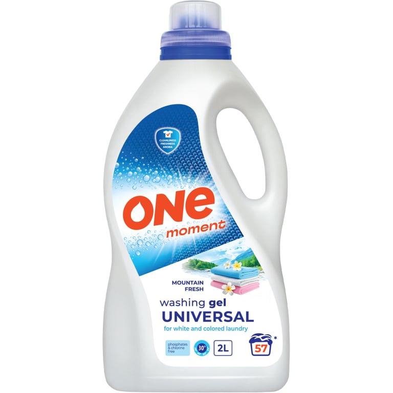 Гель для прання One Moment Universal Mountain Fresh 2 л (4820096036853)