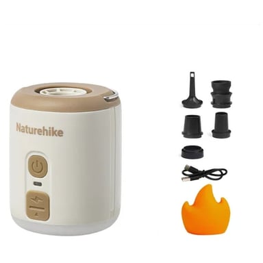 Насос для надувних меблів Naturehike CNK2300DQ022 + нічник + вентилятор, бежевий (6976507665971) - фото 1