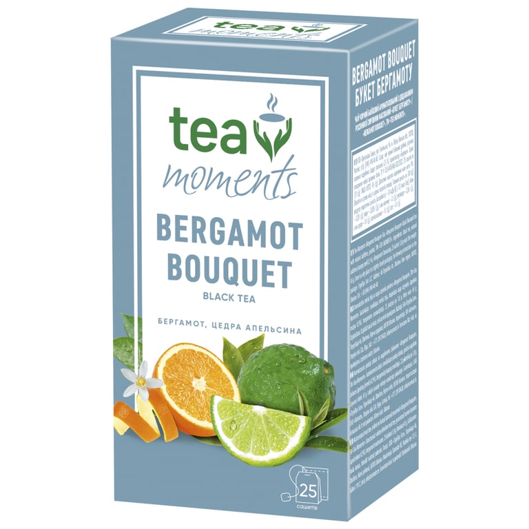 Чай Tea Moments Bergamot Bouquet чорний 25х1.8 г (tm.00643) - фото 1