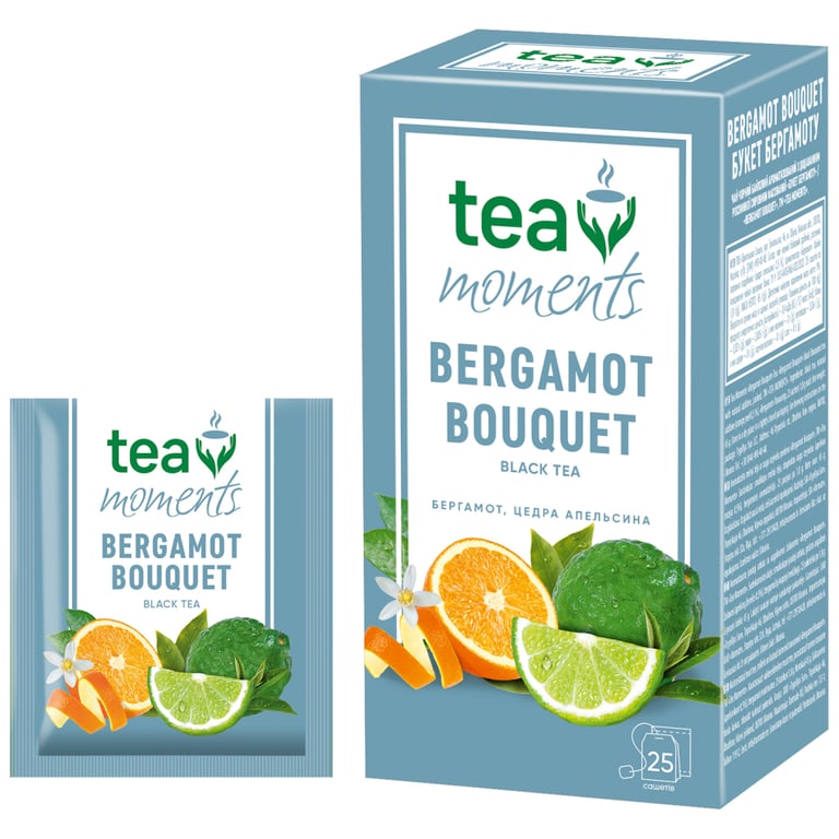 Чай Tea Moments Bergamot Bouquet чорний 25х1.8 г (tm.00643) - фото 2