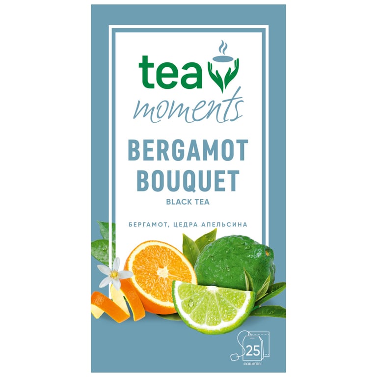 Чай Tea Moments Bergamot Bouquet чорний 25х1.8 г (tm.00643) - фото 4