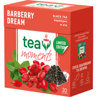 Чай Tea Moments Barberry Dream чорний з барбарисом та м'ятою 20х1.8 г пірамідки (tm.03644) - фото 1