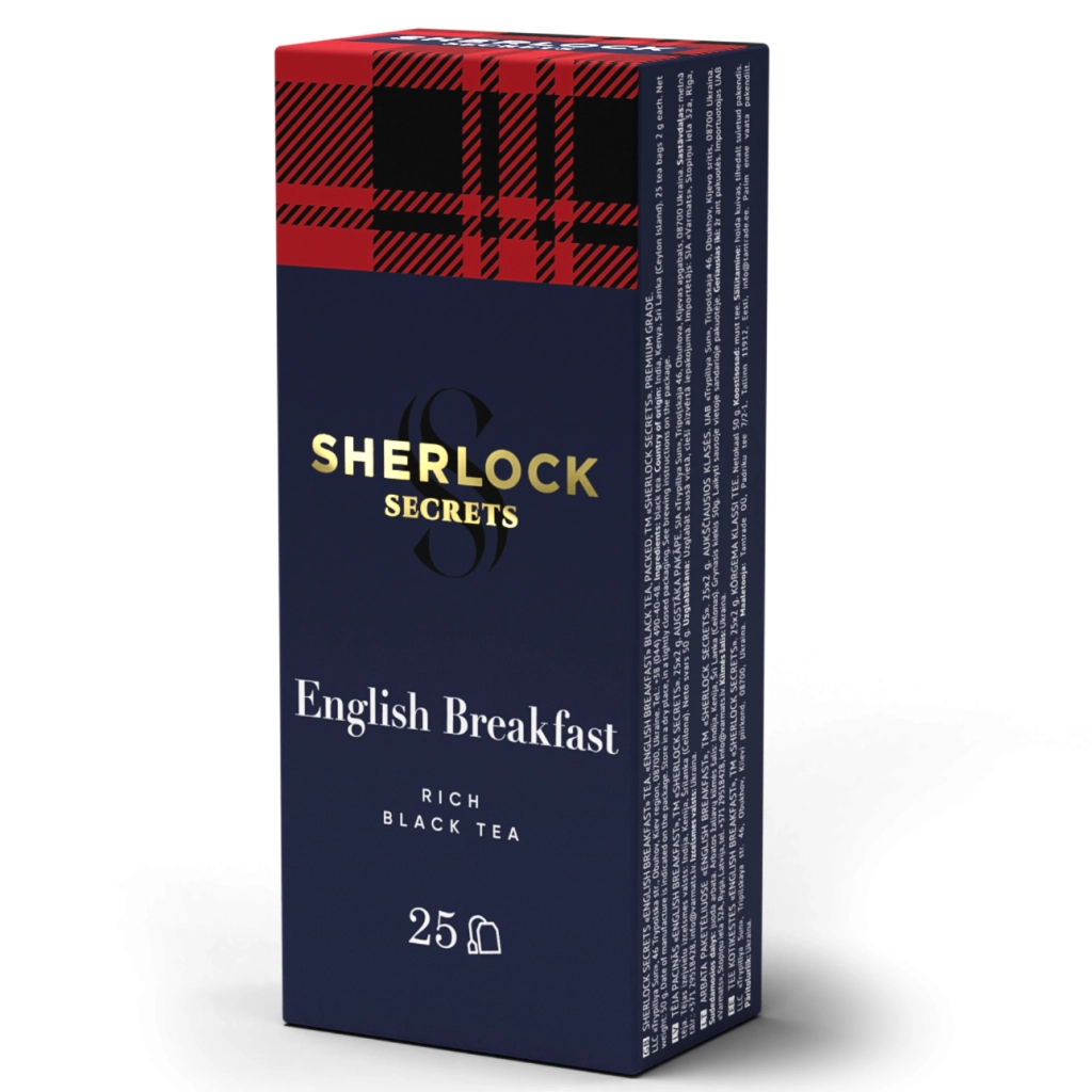 Чай Sherlock Secrets English Breakfast чорний 25х2 г (shs.01213) Чай Sherlock Secrets English Breakfast чорний 25х2 г (shs.01213)