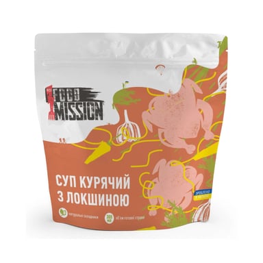 Їжа швидкого приготування Food Mission Суп курячий з локшиною 30 г (fm.30375) - фото 1
