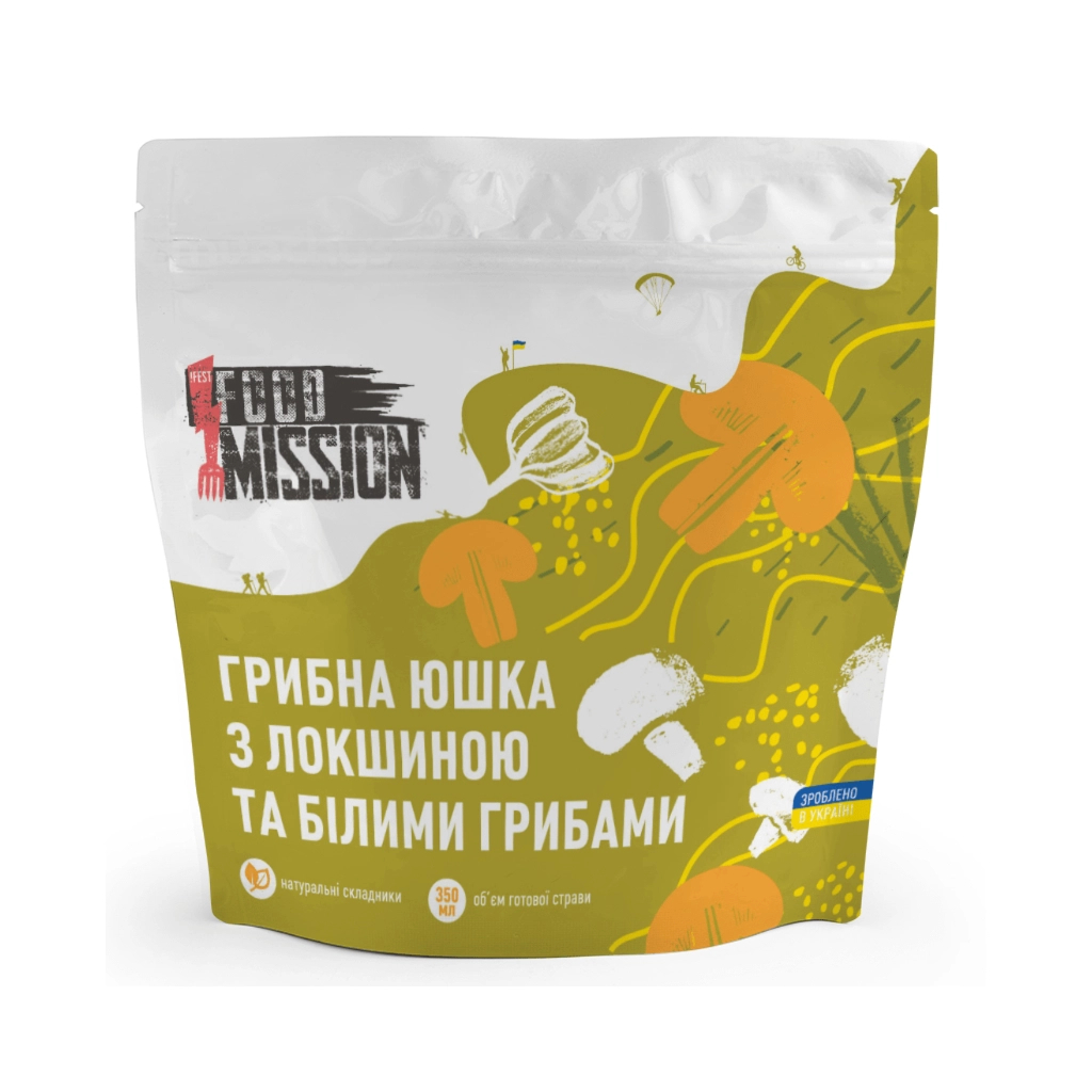 Їжа швидкого приготування Food Mission Юшка грибна з білими грибами 35 г (fm.30429) - фото 1 Їжа швидкого приготування Food Mission Юшка грибна з білими грибами 35 г (fm.30429) - фото 1