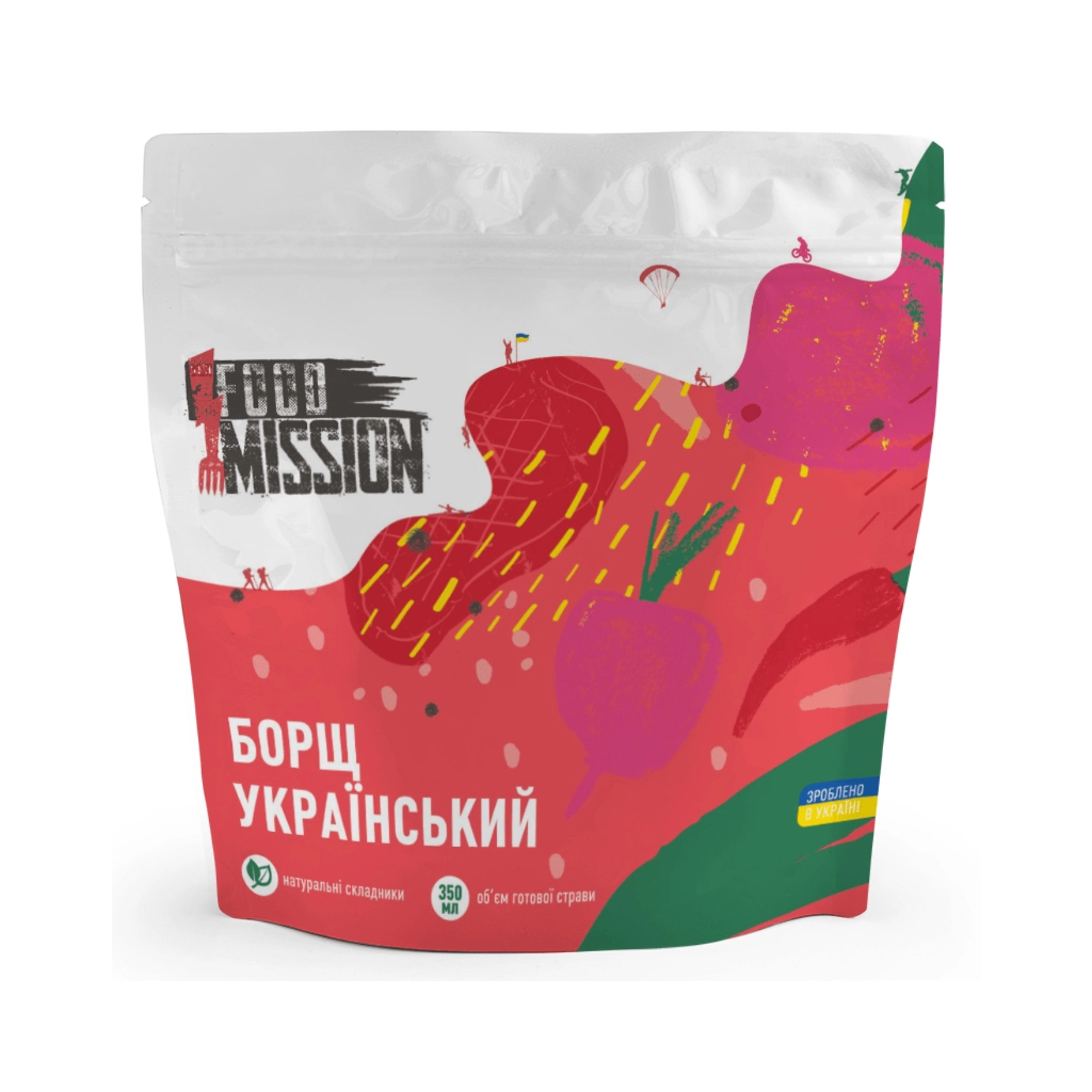 Їжа швидкого приготування Food Mission Борщ Український 40 г (fm.30689) - фото 1 Їжа швидкого приготування Food Mission Борщ Український 40 г (fm.30689) - фото 1