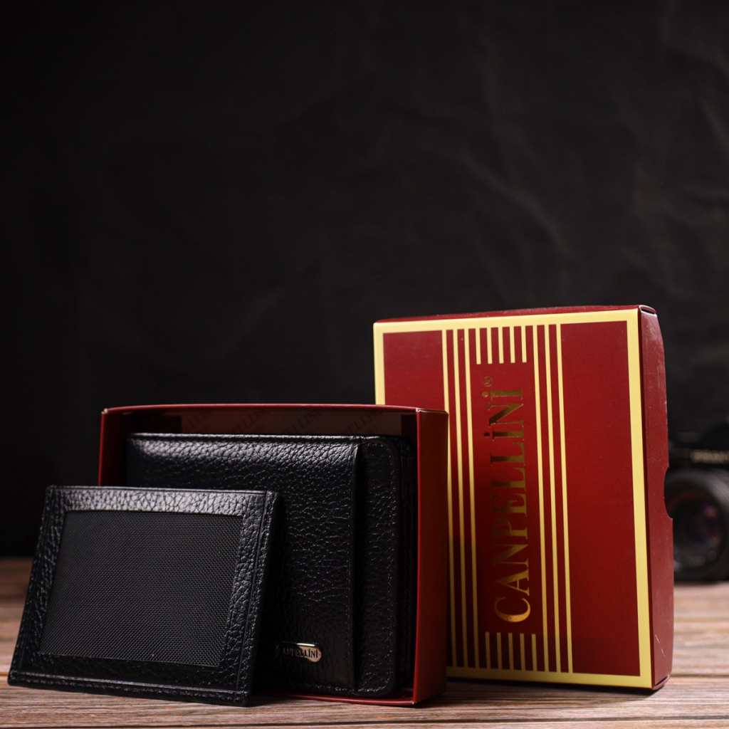 Гаманець Canpellini З натуральної шкіри Чорний (21875) - фото 10 Гаманець Canpellini З натуральної шкіри Чорний (21875) - фото 10