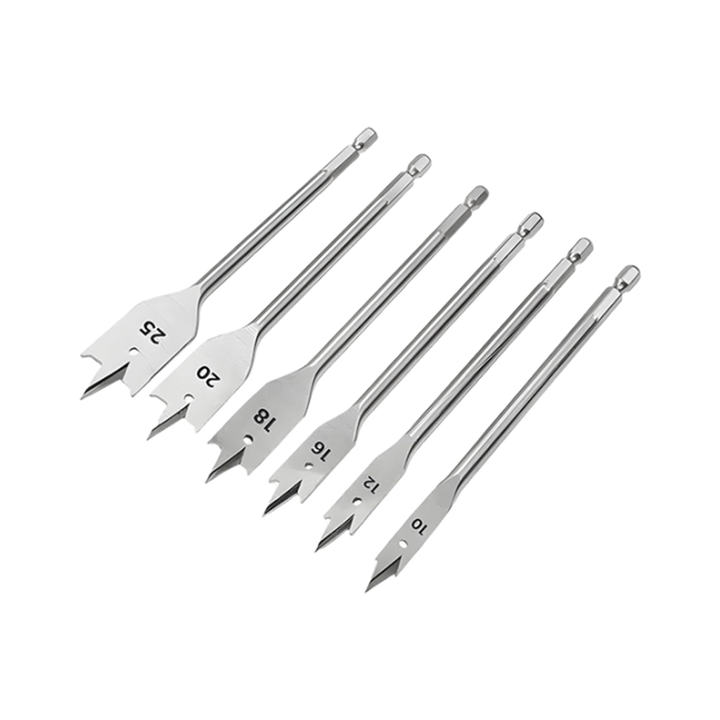 Набір свердл Tolsen пласких по дереву 6 шт 10, 12, 16, 18, 20, 25мм (75655) - фото 2 Набір свердл Tolsen пласких по дереву 6 шт 10, 12, 16, 18, 20, 25мм (75655) - фото 2