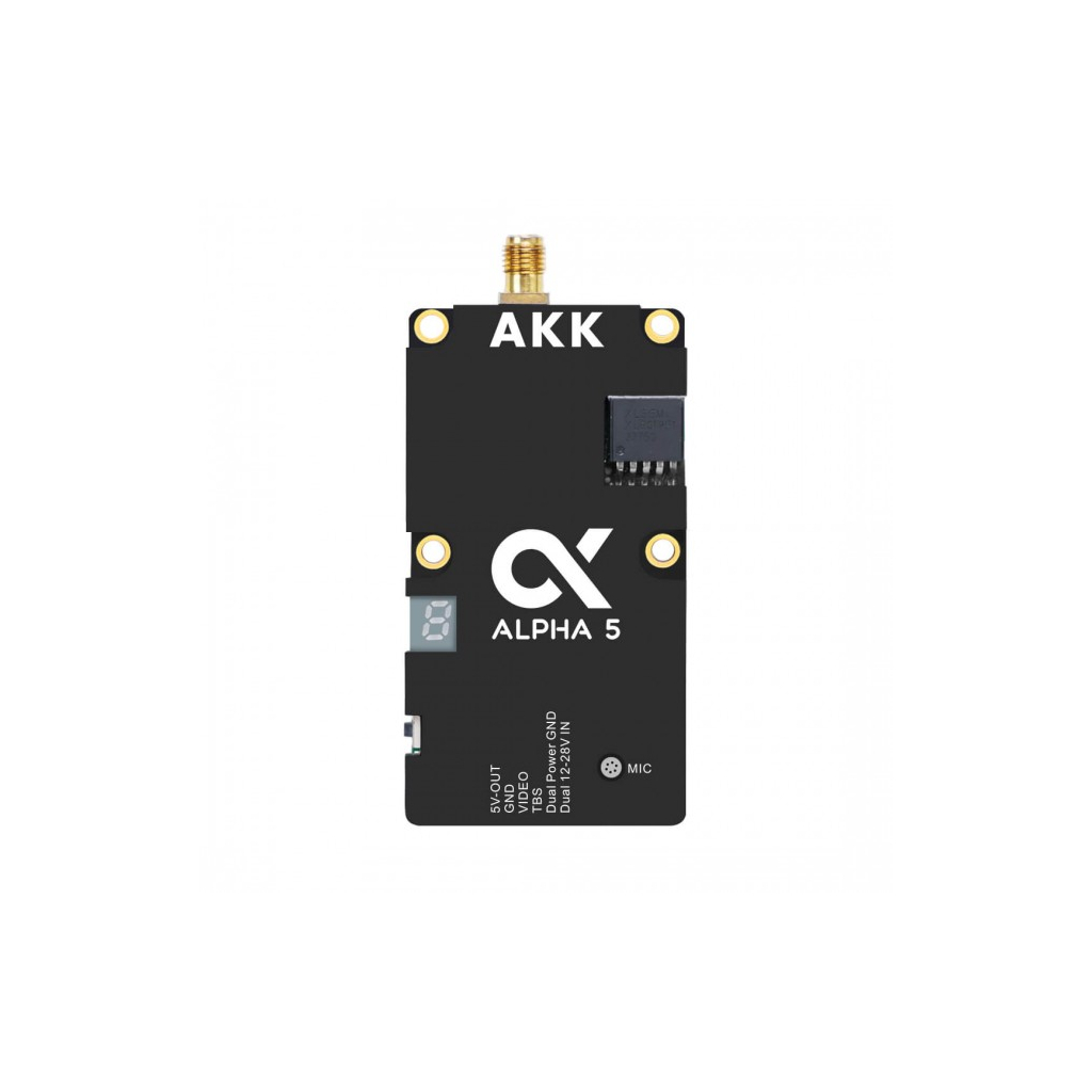 Відеопередавач (VTX) AKK Alpha 5W 5.8GHz 80CH (58G5VTX) - фото 1