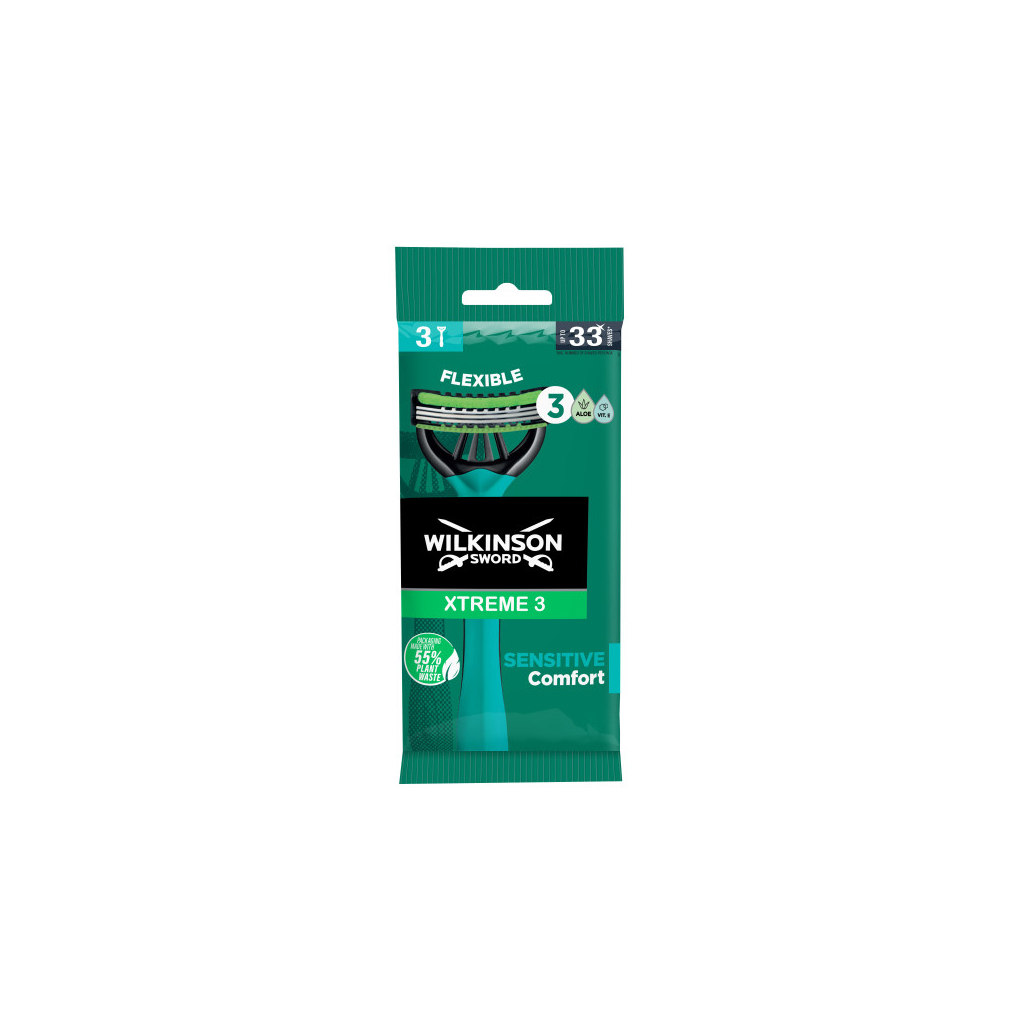 Бритва Wilkinson Sword Xtreme 3 Sensitive 3 шт. (4027800335237) - фото 1