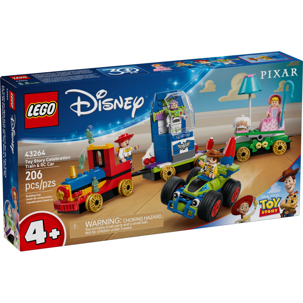 Конструктор LEGO Disney та Pixar Святкування з Історії іграшок: поїзд та авто для гонок (43264) Конструктор LEGO Disney та Pixar Святкування з Історії іграшок: поїзд та авто для гонок (43264)