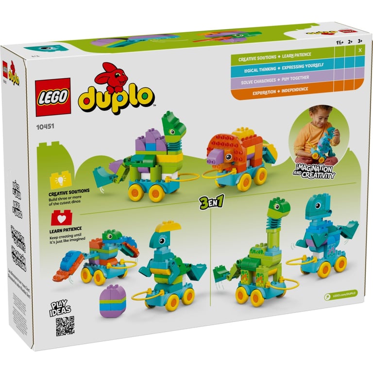 Конструктор LEGO DUPLO Динозаври на колесах 3 в 1 (10451) - фото 9