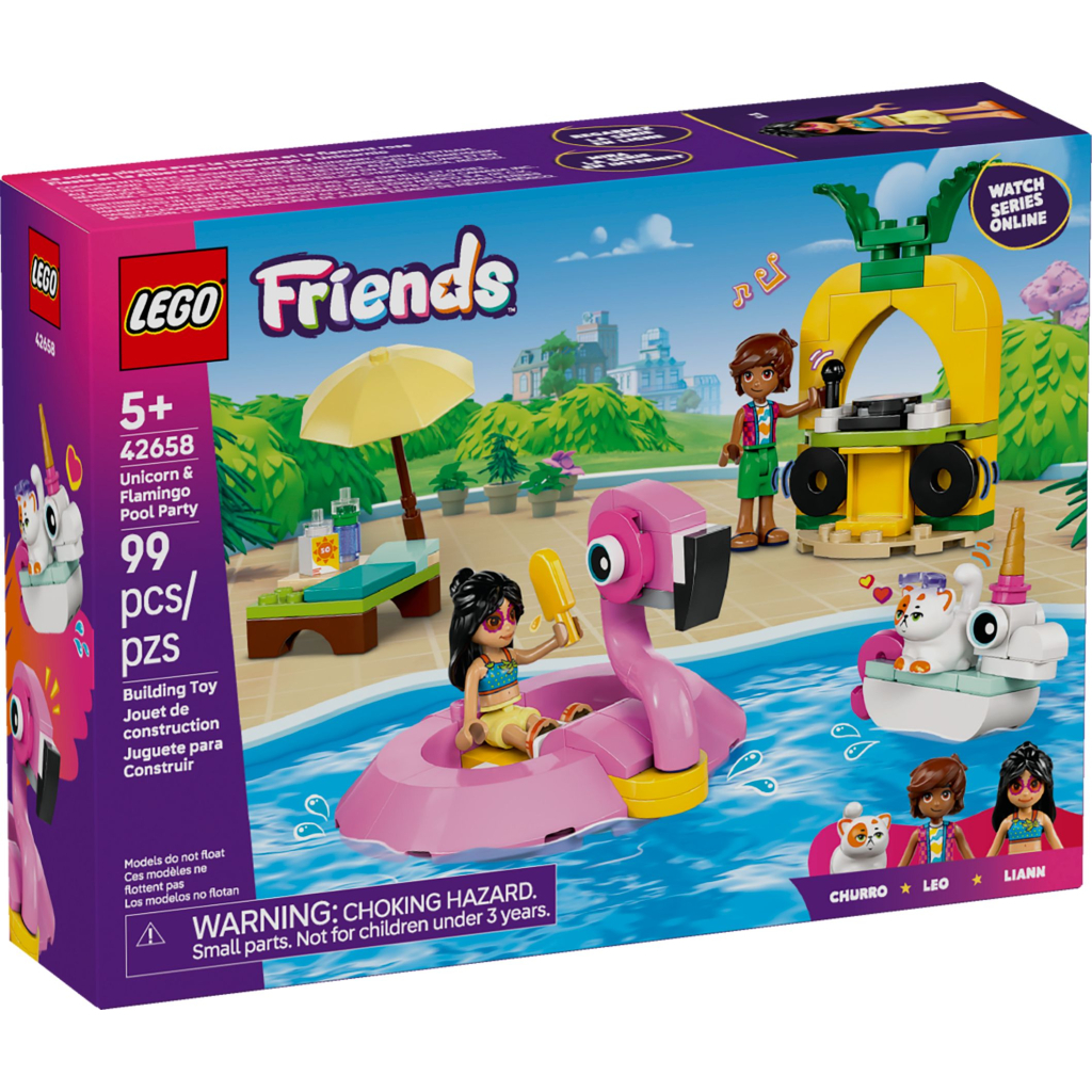 Конструктор LEGO Friends Вечірка єдинорога та фламінго біля басейну (42658) - фото 1 Конструктор LEGO Friends Вечірка єдинорога та фламінго біля басейну (42658) - фото 1