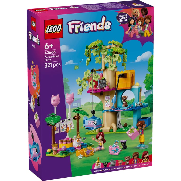 Конструктор LEGO Friends День народження кота та будинок на дереві (42666) - фото 1