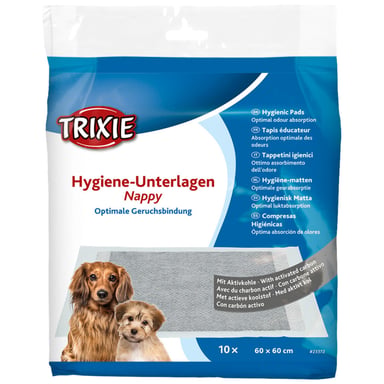 Пелюшки для собак Trixie з активованим вугіллям 60х60 см 10 шт (4047974233726) - фото 1