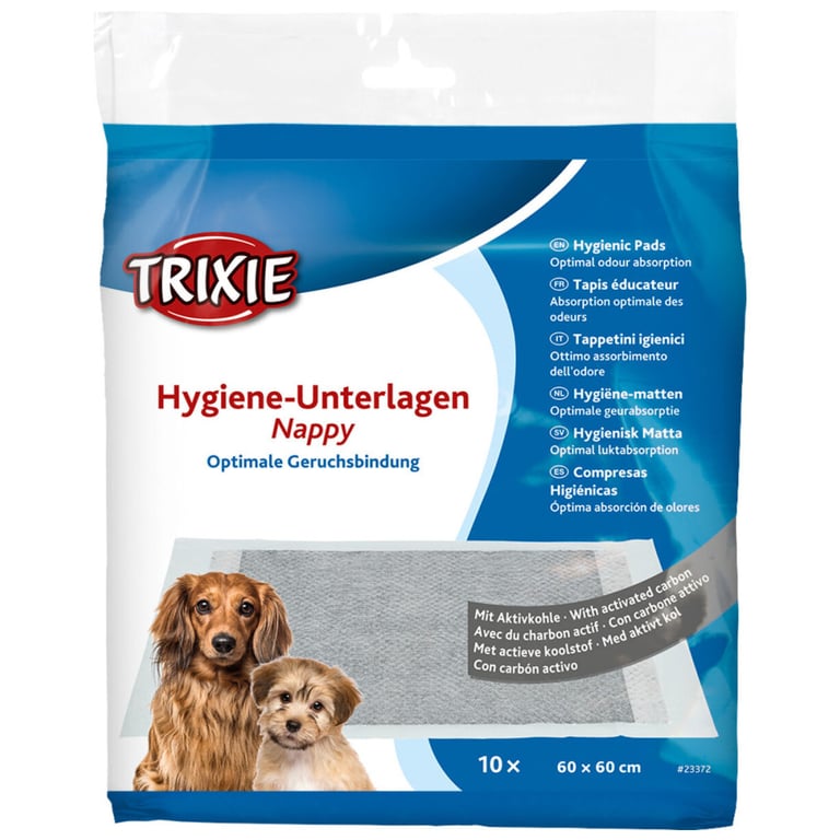 Пелюшки для собак Trixie з активованим вугіллям 60х60 см 10 шт (4047974233726) - фото 1