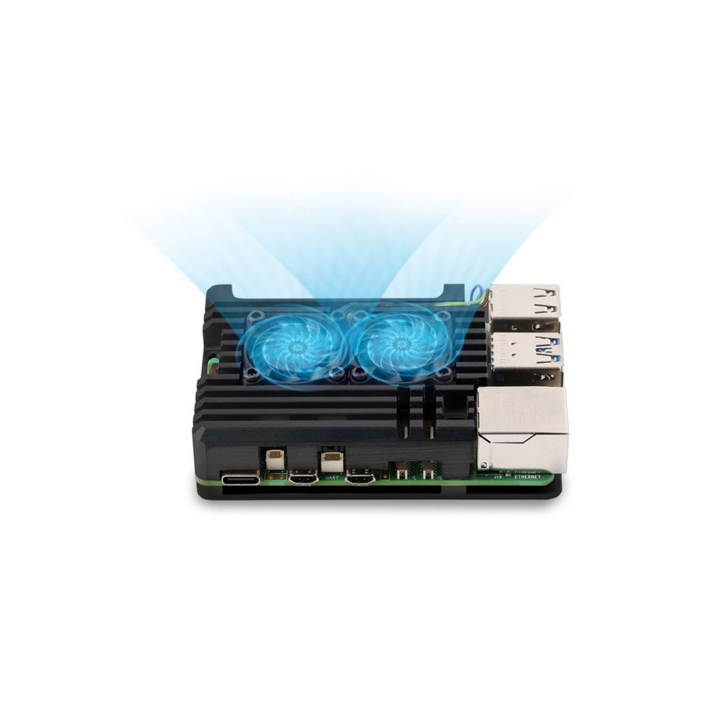Корпус для Мікро ПК KUONGSHUN for Raspberry Pi 5 Alu 2 fans (RA787) - фото 6 Корпус для Мікро ПК KUONGSHUN for Raspberry Pi 5 Alu 2 fans (RA787) - фото 6