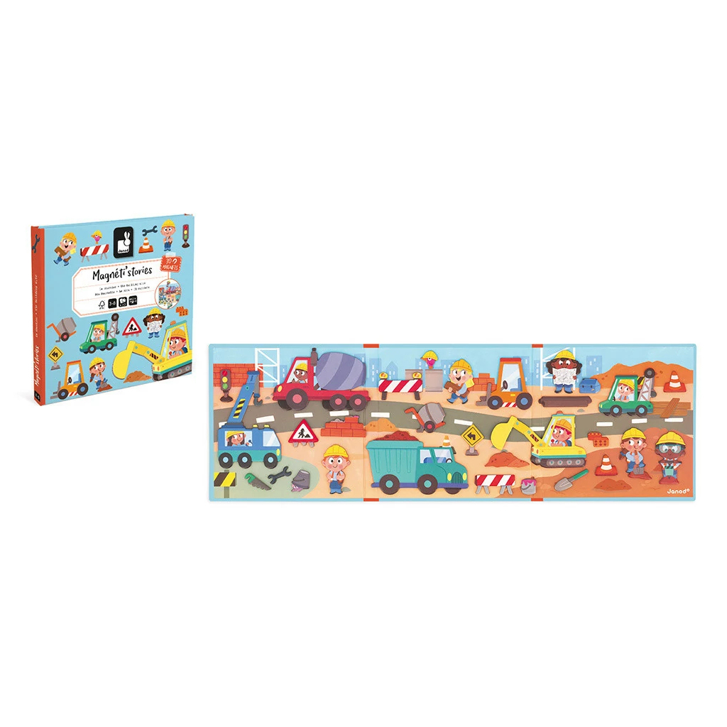 Розвиваюча іграшка Janod Магнітні історії Будівельний майданчик 30 елементів (J05454) Розвиваюча іграшка Janod Магнітні історії Будівельний майданчик 30 елементів (J05454)