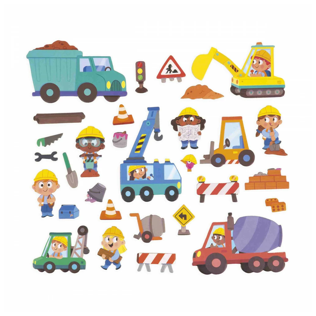 Розвиваюча іграшка Janod Магнітні історії Будівельний майданчик 30 елементів (J05454) - фото 6 Розвиваюча іграшка Janod Магнітні історії Будівельний майданчик 30 елементів (J05454) - фото 6