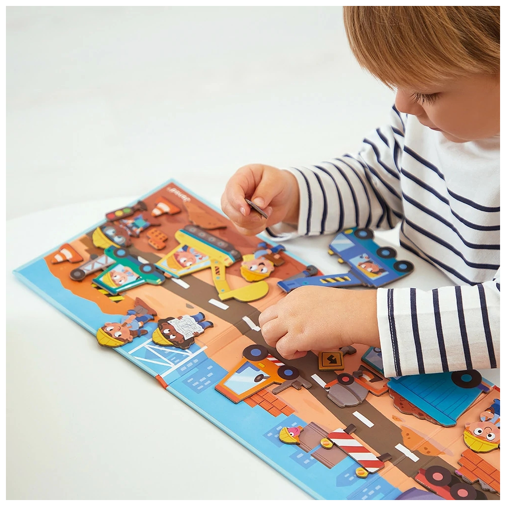 Розвиваюча іграшка Janod Магнітні історії Будівельний майданчик 30 елементів (J05454) - фото 8 Розвиваюча іграшка Janod Магнітні історії Будівельний майданчик 30 елементів (J05454) - фото 8