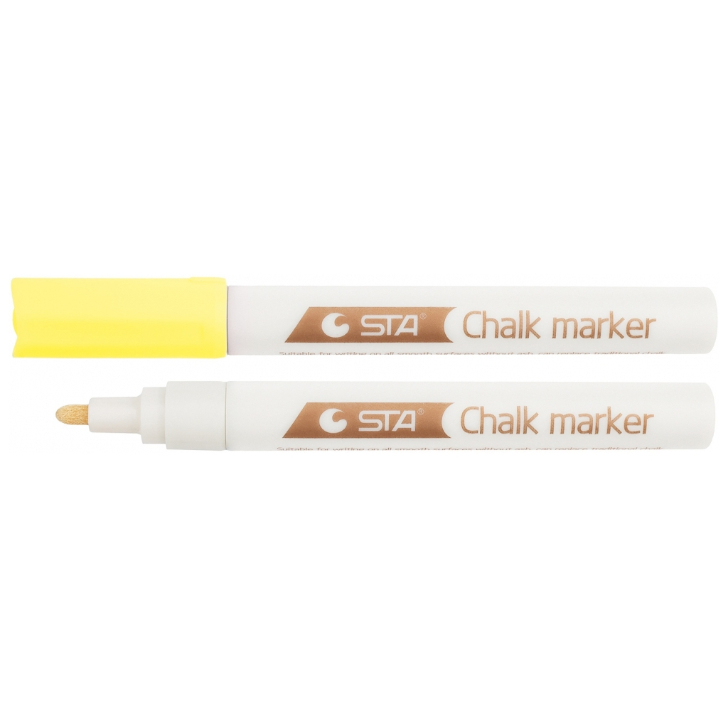 Маркер STA 1010 крейдовий, жовтий (STA1010-F01) - фото 1
