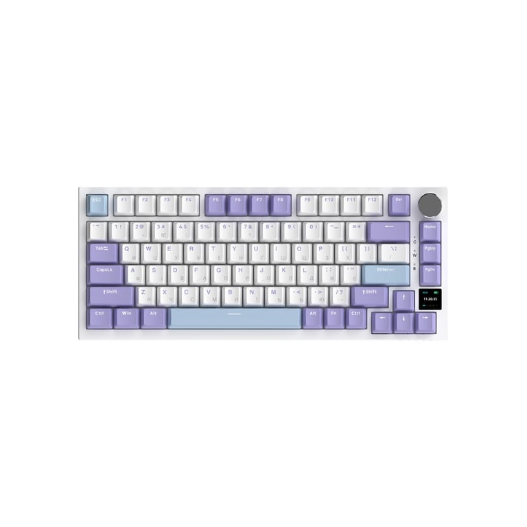 Клавіатура Ajazz AK820 Pro Flying Fish Switch Purple RGB USB/Wireless/Bluetooth UA Purple (AK820PRO-FF-PWB) - фото 1