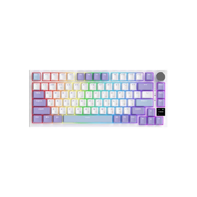 Клавіатура Ajazz AK820 Pro Flying Fish Switch Purple RGB USB/Wireless/Bluetooth UA Purple (AK820PRO-FF-PWB) - фото 2