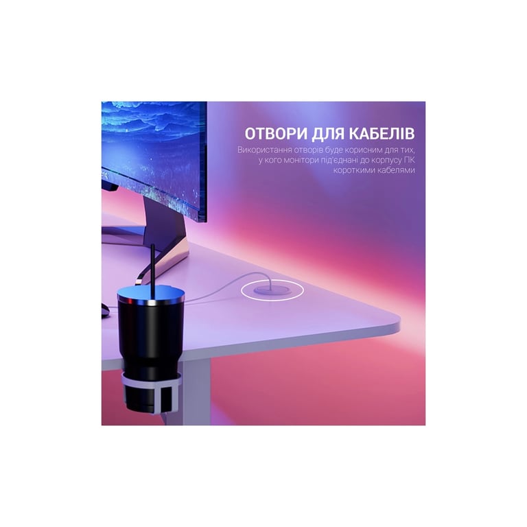 Комп'ютерний стіл GamePro GDC216W White (GDC216W) - фото 10