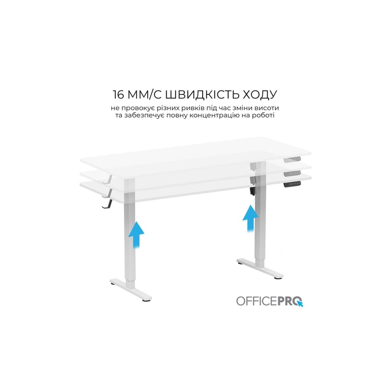 Комп'ютерний стіл OfficePro ODE1670W White (ODE1670W) - фото 2
