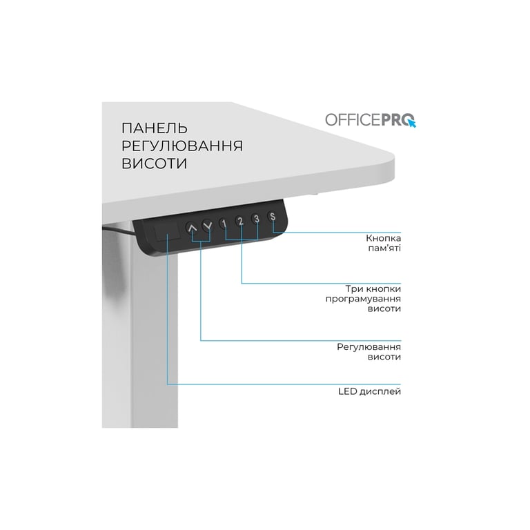 Комп'ютерний стіл OfficePro ODE1670W White (ODE1670W) - фото 5