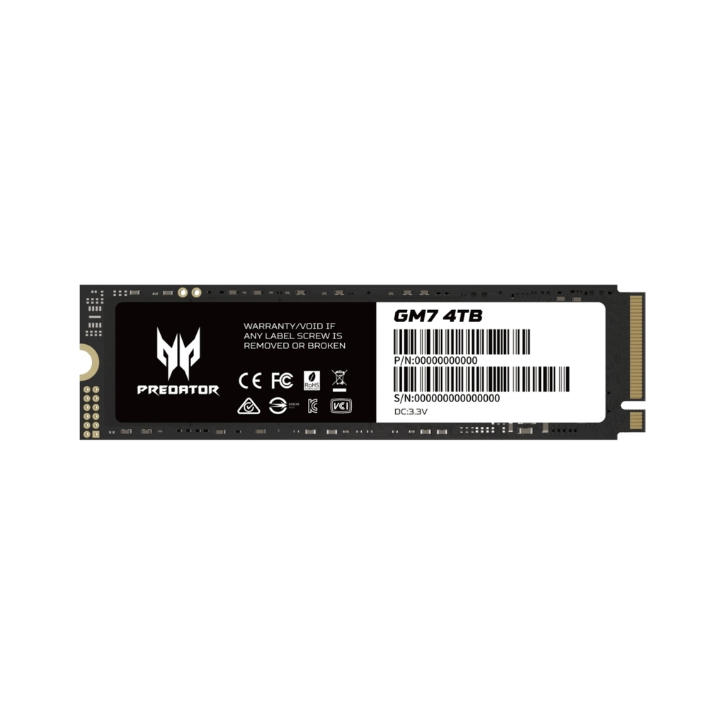 Накопичувач SSD M.2 2280 4TB GM7 Acer Predator (BL.9BWWR.120) - фото 5 Накопичувач SSD M.2 2280 4TB GM7 Acer Predator (BL.9BWWR.120) - фото 5