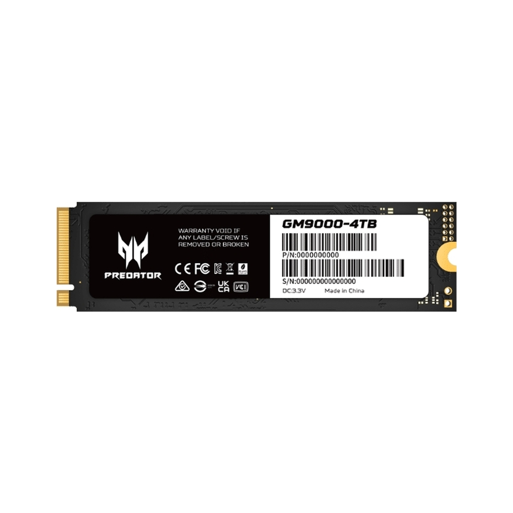 Накопичувач SSD M.2 2280 4TB GM9000 Acer Predator (BL.9BWWR.131) - фото 6 Накопичувач SSD M.2 2280 4TB GM9000 Acer Predator (BL.9BWWR.131) - фото 6
