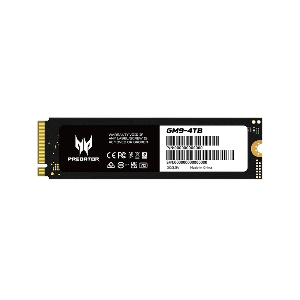 Накопичувач SSD M.2 2280 4TB GM9 Acer Predator (BL.9BWWR.138) - фото 2 Накопичувач SSD M.2 2280 4TB GM9 Acer Predator (BL.9BWWR.138) - фото 2