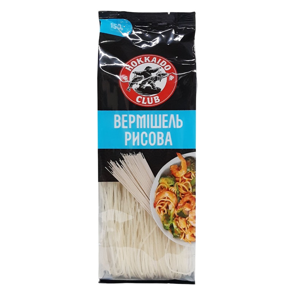 Макарони Hokkaido Club Вермішель рисова 150 г (4823025900201) - фото 1