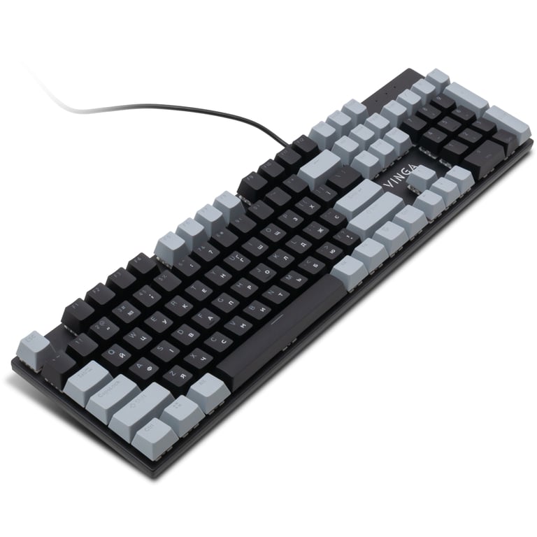Клавіатура Vinga KBGM-090 LED Red Switch USB Grey/Black (KBGM-090R Grey/Black) - фото 3