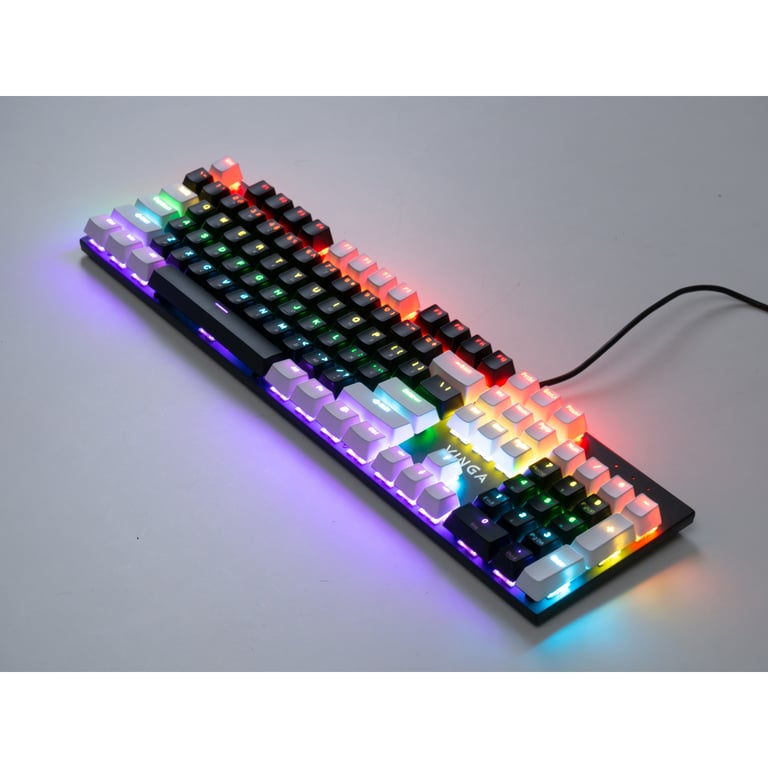 Клавіатура Vinga KBGM-095 LED Orange Switch USB White/Black (KBGM-095Y White/Black) - фото 2