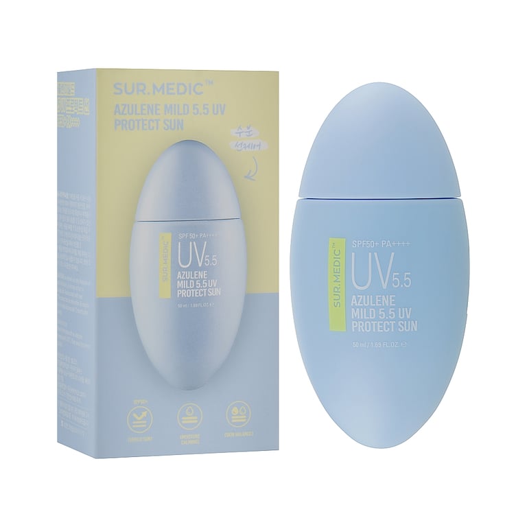 Засіб від засмаги Neogen Sur.Medic Azulene Mild 5.5 UV Protect Sun Cream SPF50+ PA++++ 50 мл (8809653242766) - фото 2