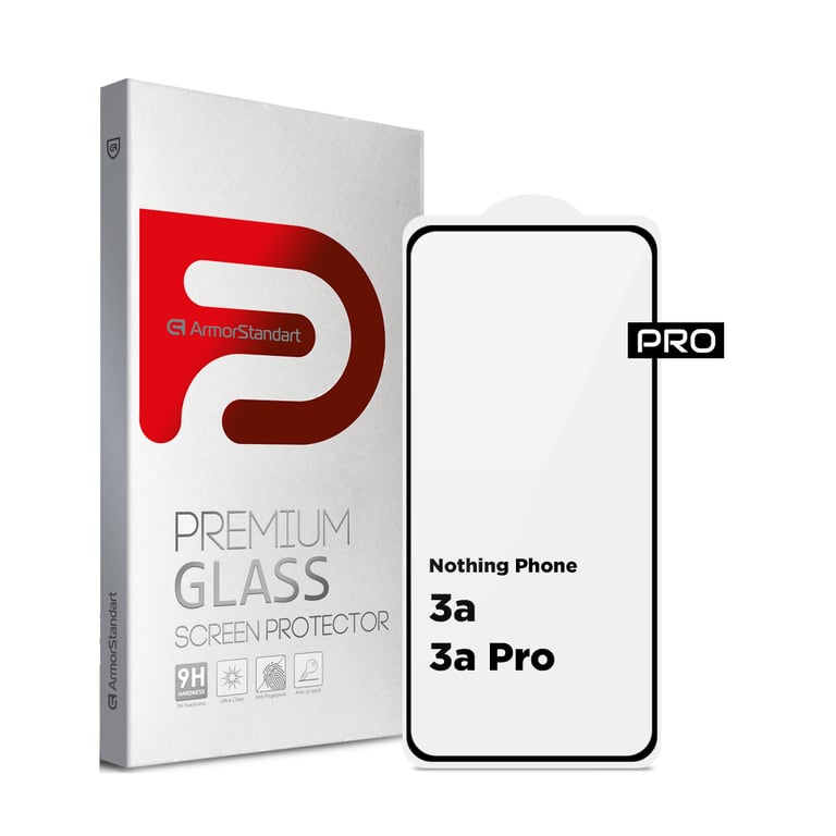 Скло захисне Armorstandart Pro Nothing Phone (3a) / (3a) Pro Black (ARM85466) - фото 1