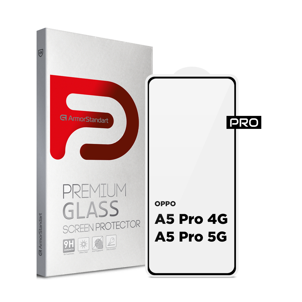 Скло захисне Armorstandart Pro OPPO A5 Pro 4G / A5 Pro 5G Black (ARM85390) - фото 1 Скло захисне Armorstandart Pro OPPO A5 Pro 4G / A5 Pro 5G Black (ARM85390) - фото 1