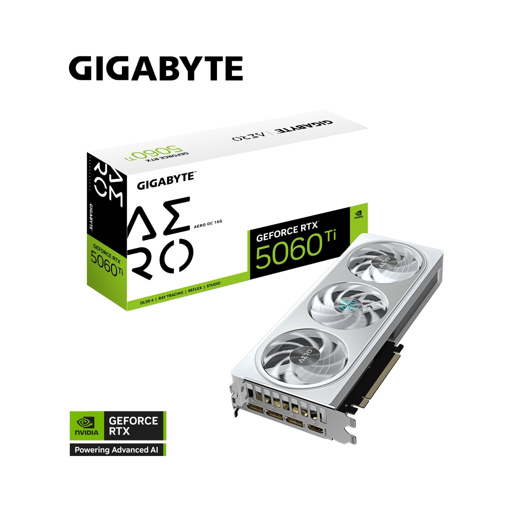 Відеокарта GIGABYTE GeForce RTX5060Ti 16Gb AERO OC (GV-N506TAERO OC-16GD) - фото 11 Відеокарта GIGABYTE GeForce RTX5060Ti 16Gb AERO OC (GV-N506TAERO OC-16GD) - фото 11