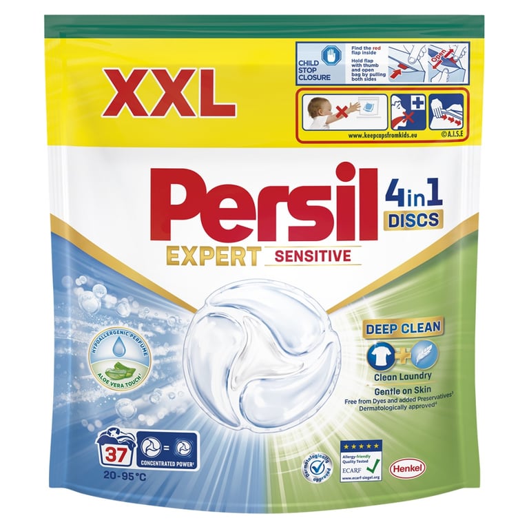 Капсули для прання Persil 4in1 Discs Expert Sensitive Deep Clean 37 шт. (9000101830941) - фото 1
