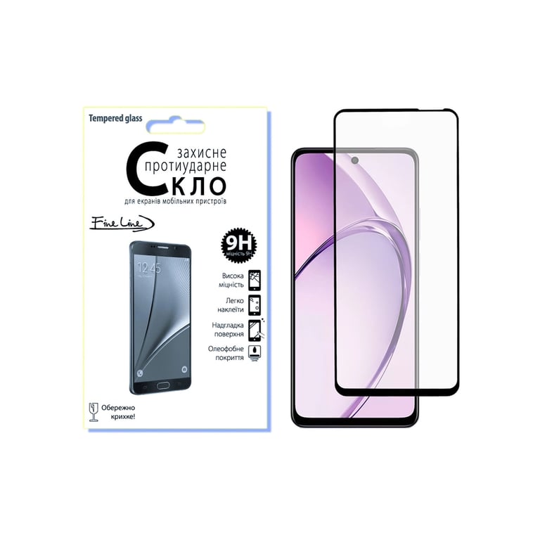 Скло захисне Fine Line OPPO A3X/A3 Black (FL-TGFG-377) - фото 1