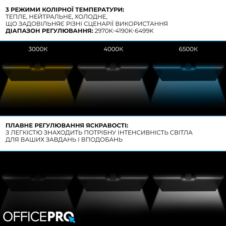 Настільна лампа OfficePro LED лампа на монітор SL299B (SL299B) - фото 12