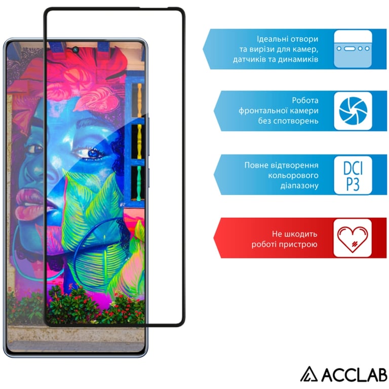 Скло захисне ACCLAB Full Glue Infinix Note 40 4G Black (1283126594885) - фото 5