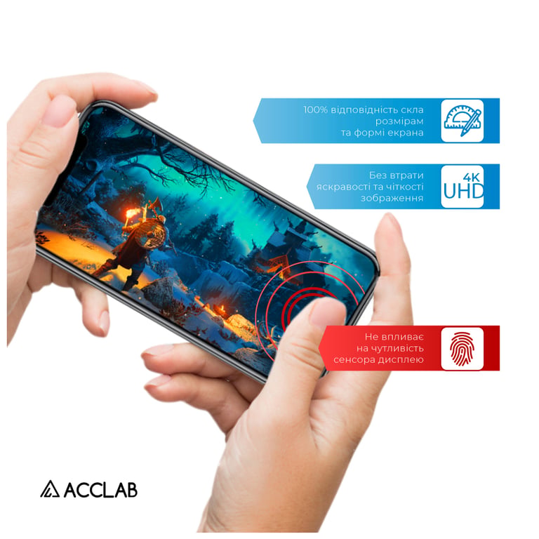 Скло захисне ACCLAB Full Glue MOTO G32 Black (1283126544309) - фото 6