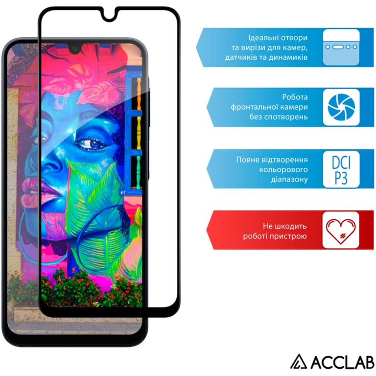 Скло захисне ACCLAB Full Glue Samsung A16 Black (1283126598821) - фото 5