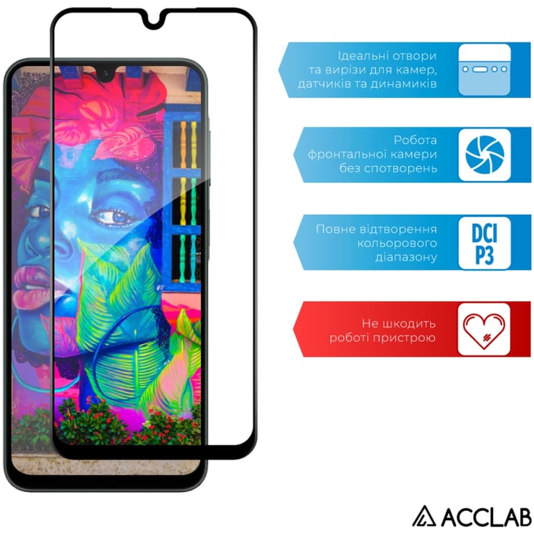 Скло захисне ACCLAB Full Glue Samsung A26 Black (1283126608025) - фото 5