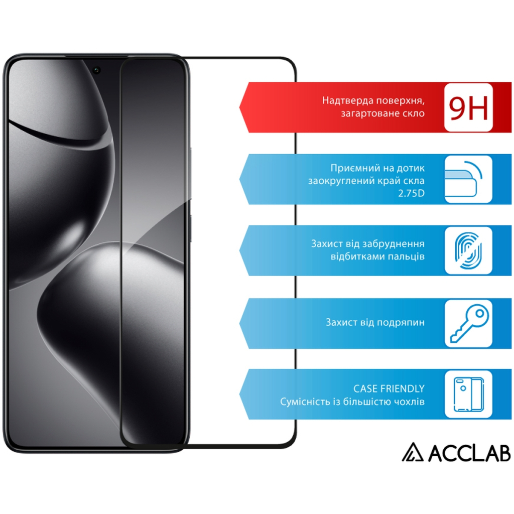 Скло захисне ACCLAB Full Glue Xiaomi 14T Black (1283126603402) - фото 3 Скло захисне ACCLAB Full Glue Xiaomi 14T Black (1283126603402) - фото 3