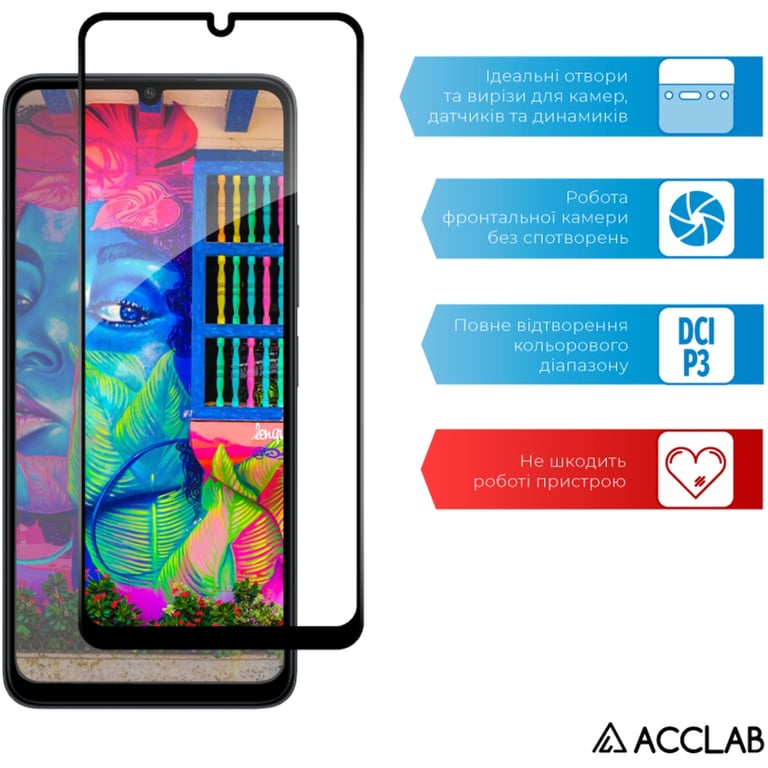 Скло захисне ACCLAB Full Glue Xiaomi Poco C65 Black (1283126583636) - фото 5