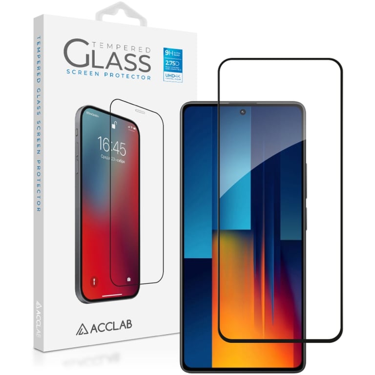 Скло захисне ACCLAB Full Glue Xiaomi Poco M6 Pro Black (1283126589775) - фото 1